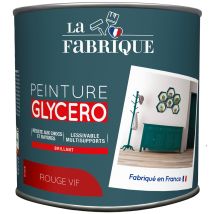 Peinture glycero Rouge Vif brillant 500 ml - LA FABRIQUE