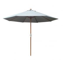 Parasol droit diamètre 3m ecru en eucalyptus PROLOISIRS livraison gratuite à domicile