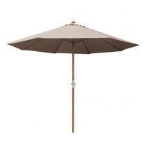 Parasol droit diamètre 3m taupe en eucalyptus PROLOISIRS livraison gratuite à domicile