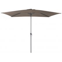 Parasol droit 2x 3m taupe inclinable manivelle PROLOISIRS livraison gratuite à domicile