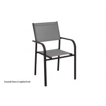 Fauteuil de jardin Duca gris en aluminium et textilène PROLOISIRS