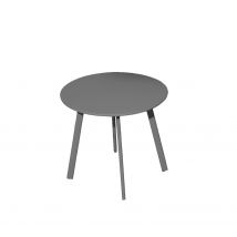 Table basse de jardin ronde Massai en acier diamètre 45 cm PROLOISIRS