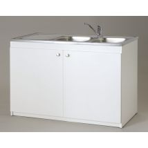 Meuble sous évier 2 portes blanc 1200 x 820 x 570 mm BOIS CONCEPT DEVELOPPEMENT