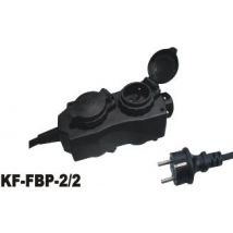 Multiprise étanche IP44 avec clapets 4 prises 1,5m noir