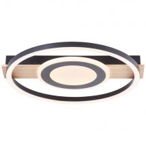 Plafonnier LED intégrée Maureen rond en bois 39cm 2900 lumens BRELIGHT