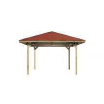 Tonnelle - 651 - 380 x 380 cm - bardeaux de toit inclus Livraison gratuite domicile WEKA