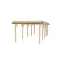 Carport simple - 615 en lamellé collé - 337 x 832 cm Livraison gratuite domicile WEKA