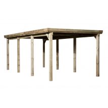 Carport - 617 - 322 x 612 cm - toit en acier Livraison gratuite domicile WEKA