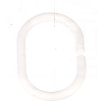 Set de 12 anneaux pour rideau de douche blanc