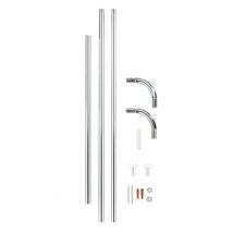 Barre d'angle universelle chromée, diamètre 20 mm