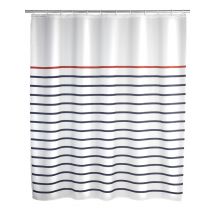 Rideau de douche textile Marine Blanc 180 x 200 cm WENKO
