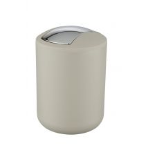 Poubelle avec couvercle basculant 2l taupe taupe