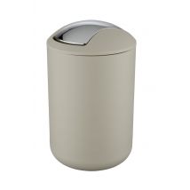 Poubelle avec couvercle basculant 6.5l taupe