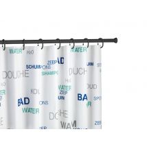 Tringle de douche télescopique 70 à 115 cm noire, diamètre 20 mm