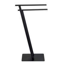 Porte-serviettes asymétrique à poser Lirio noir mat WENKO