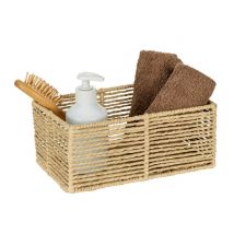 Corbeille de salle de bains beige Meria S FSC - WENKO