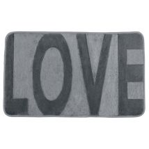 Tapis bains love gris 50 x 80 cm