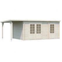 Abri de jardin bois Bois Naturel Ella 13,1+3,9m2 PALMAKO
