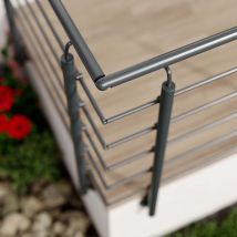 Kit d'angle New Rondo aluminium thermolaqué RAL 7016 avec raccord d'angles SOGEM