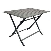 Table de jardin rectangulaire Dahlia 2 en aluminium 110x70x72 cm