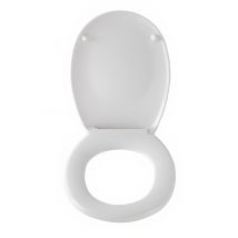 Abattant de WC blanc, frein de chute, déclipsable