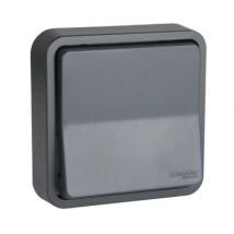 Interrupteur va-et-vient étanche IP55 encastré anthracite - Mureva Styl SCHNEIDER ELECTRIC