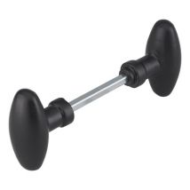 Bouton de porte double ovoide noir THIRARD