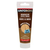 Pâte à bois à l'eau pour petits trous et fissures chêne moyen 80 gr SINTOBOIS