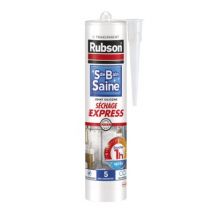 Mastic Salle de Bain Saine Séchage Express Transparent 280ml RUBSON