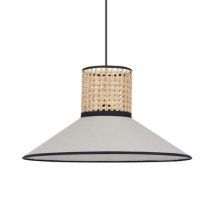 Suspension noir et naturel E27 100W Ø44 cm PENNSY - COREP