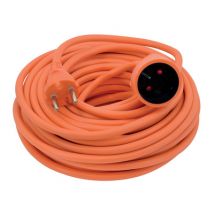 Rallonge électrique de jardin IP20 25m 3G1,5 orange GEFOM