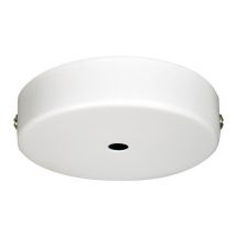Rosace de luminaire métal diamètre 100 mm blanche 1 sortie TIBELEC