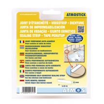 Joint étanchéité adhésif préformé blanc L 3,35 m x Ep 13 mm ATMOS