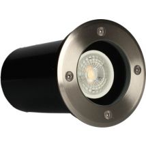 Spot extérieur encastrable LED Aluminium rond IP 67 Blanc chaud 380 lumens - ARLUX