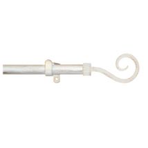 Kit de tringle à rideaux en métal 1.80 m diam 20 mm Finition Blanc patiné - MOBOIS