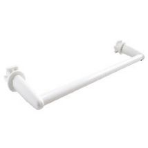 Barre porte serviette blanche pour sèche serviette tube rond 36cm Vis