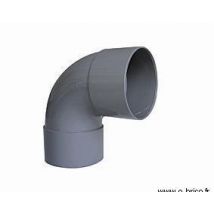 Coude PVC femelle femelle diamètre 125 mm angle 87° INTERPLAST