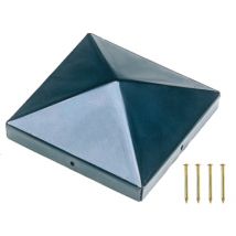 Chapeau poteau noir 70 x 70 mm BURGER