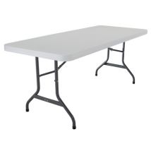 Table de jardin rectangulaire en acier et PEHD 182x76x74 cm LIFETIME