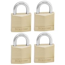 Cadenas à clés largeur 30 mm en laiton s'entrouvant par 4 MASTER LOCK