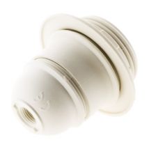 Douille électrique blanche avec bague pour ampoule culot E27