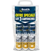 Mastic colle FlexPRO PU811 BLANC 300 ml par 3 BOSTIK