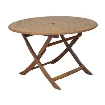 Table de jardin ronde Sophie en acacia diamètre 120 cm PROLOISIRS Livraison gratuite domicile