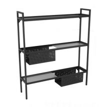 Etagère de balcon modèle 3 en acier graphite PROLOISIRS Livraison à domicile incluse