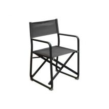 Fauteuil de jardin Scénario noir en aluminium et textilène PROLOISIRS