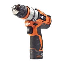 Coffret perceuse visseuse sans fil mandrin amovible 2 batteries 12V 2Ah AEG