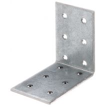 Equerres d'assemblage galvanisées 60 x 60 x 40 x 2,5 mm par 15