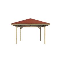 Tonnelle - 651 - 380 x 380 cm - bardeaux de toit inclus Livraison gratuite domicile WEKA