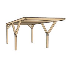 Abri garage carport simple en Y avec toit en PVC 612 Livraison gratuite domicile WEKA
