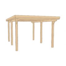 Carport 1 voiture 617 T1 toit en galva Livraison gratuite domicile WEKA